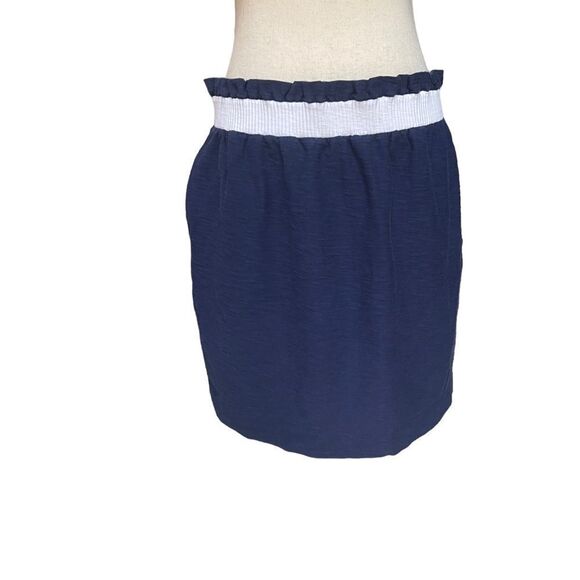 Vineyard Vines Navy Stripe Waistband Pull On Skirt Size Medium - Picture 7 of 10